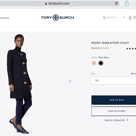 tory burch sweater coat